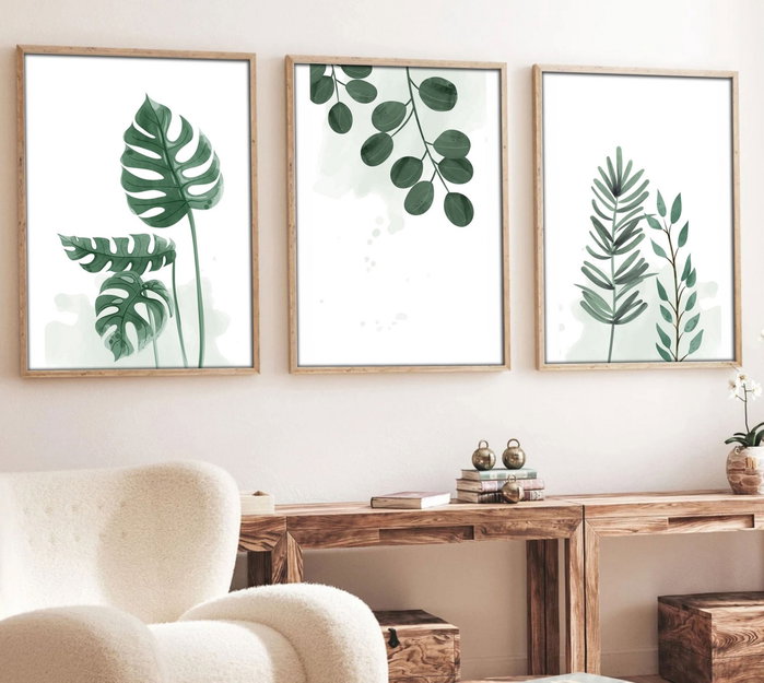 Wallity Huhu193 Cuadro Decorativo enmarcado en MDF (3 piezas) 30 x 40 cm Wallity Huhu193 Cuadro Decorativo enmarcado en MDF (3 piezas) 30 x 40 cm